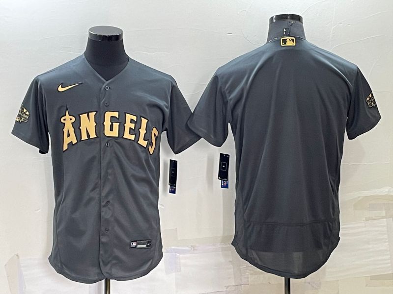 Men Los Angeles Angels Blank Grey 2022 All Star Elite Nike MLB Jersey->los angeles angels->MLB Jersey
